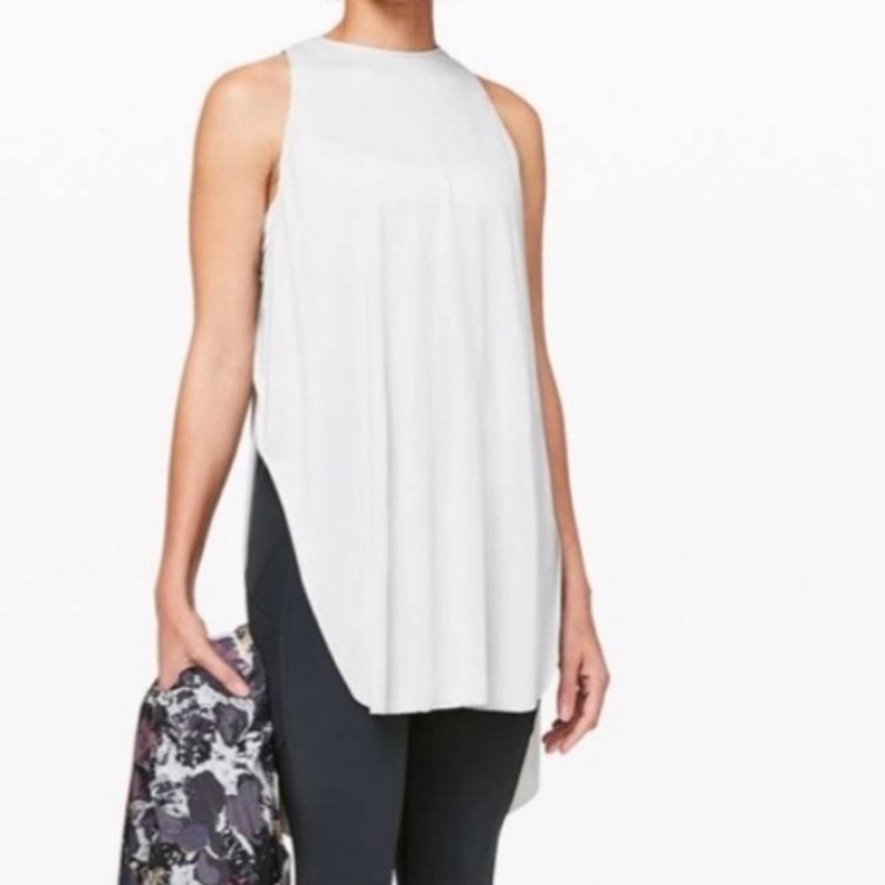 Lululemon The Lab Restore Tunic High Side Cupro Fabric Slits Tank Top - Picture 2 of 13